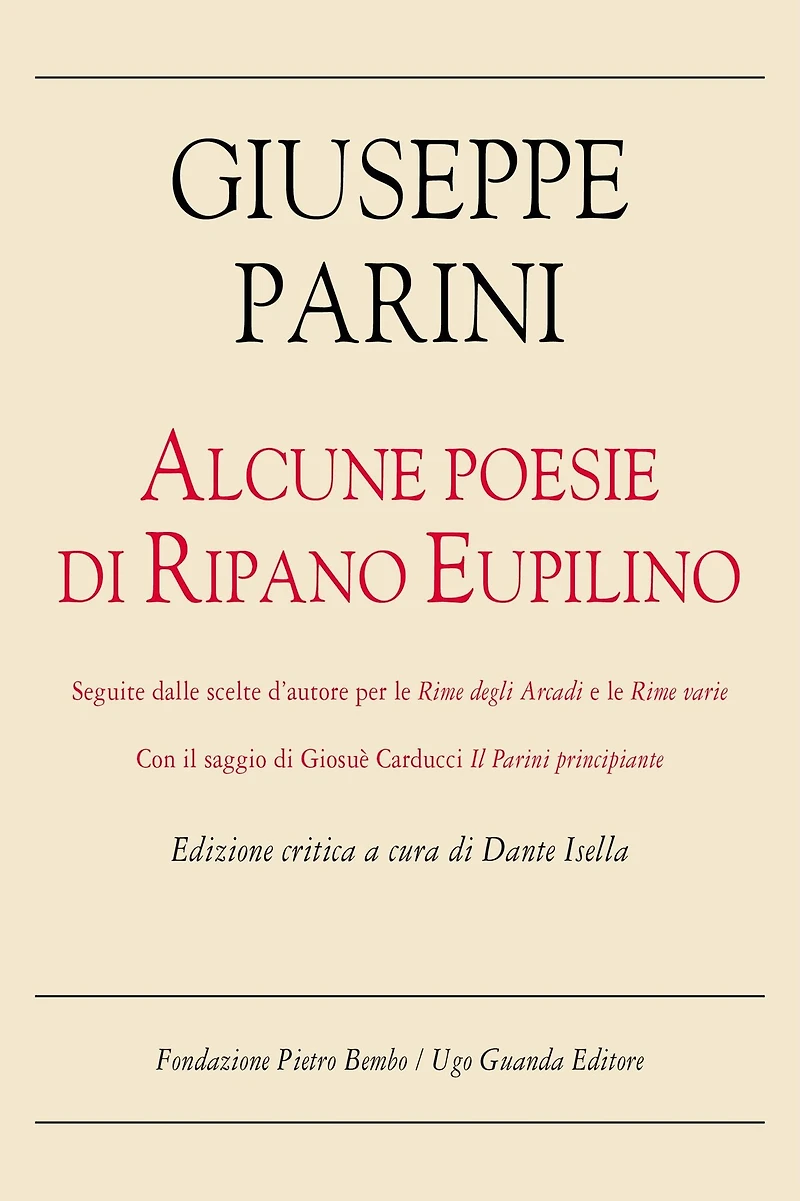 Alcune poesie di Ripano Eupilino. Edizione critica