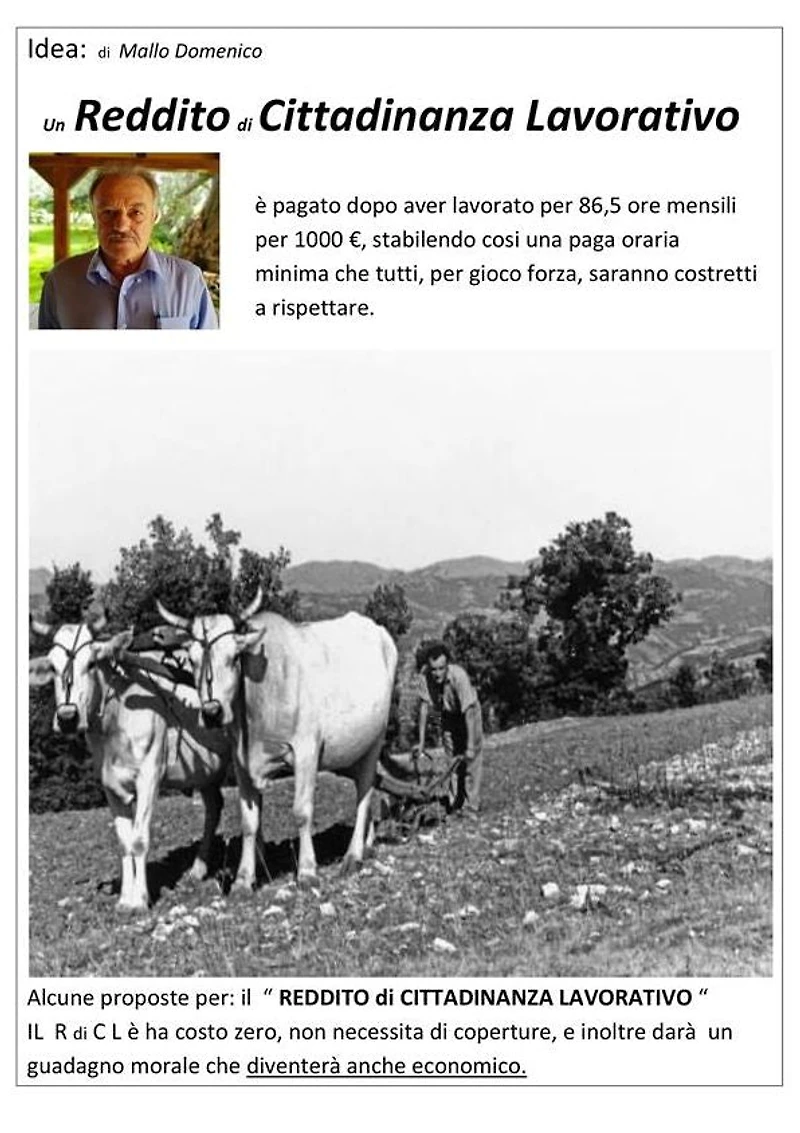 Il Reddito di Cittadinanza Lavorativo: sintesi