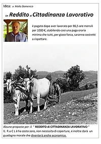 Il Reddito di Cittadinanza Lavorativo: sintesi
