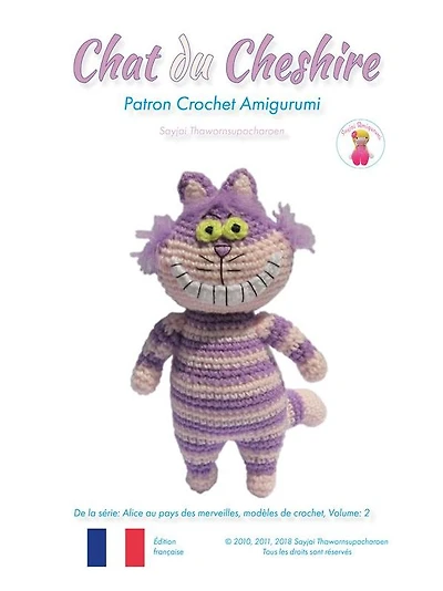 Chat du Cheshire: Patron Crochet Amigurumi