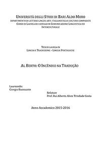 Al Berto: o Incêndio na Tradução