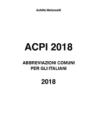 ACPI 2018 Abbreviazioni comuni per gli Italiani 2018