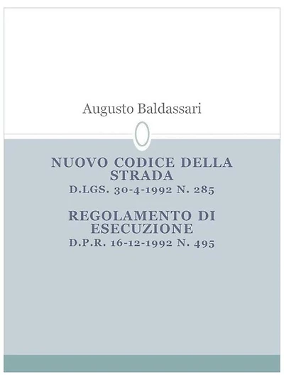 Nuovo codice della strada
