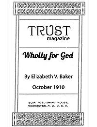 Wholly For God