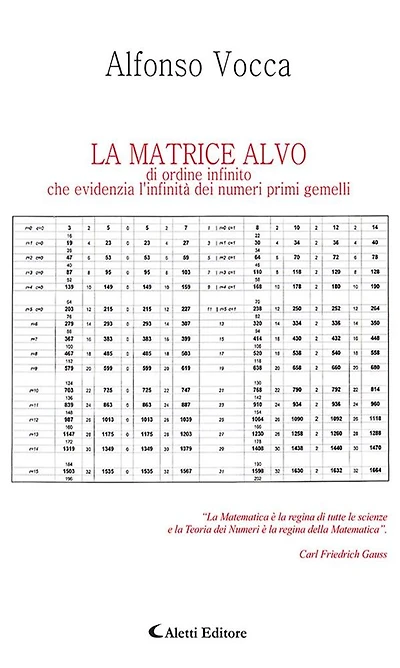 LA MATRICE ALVO di ordine infinito che evidenzia l'infinità dei numeri primi gemelli
