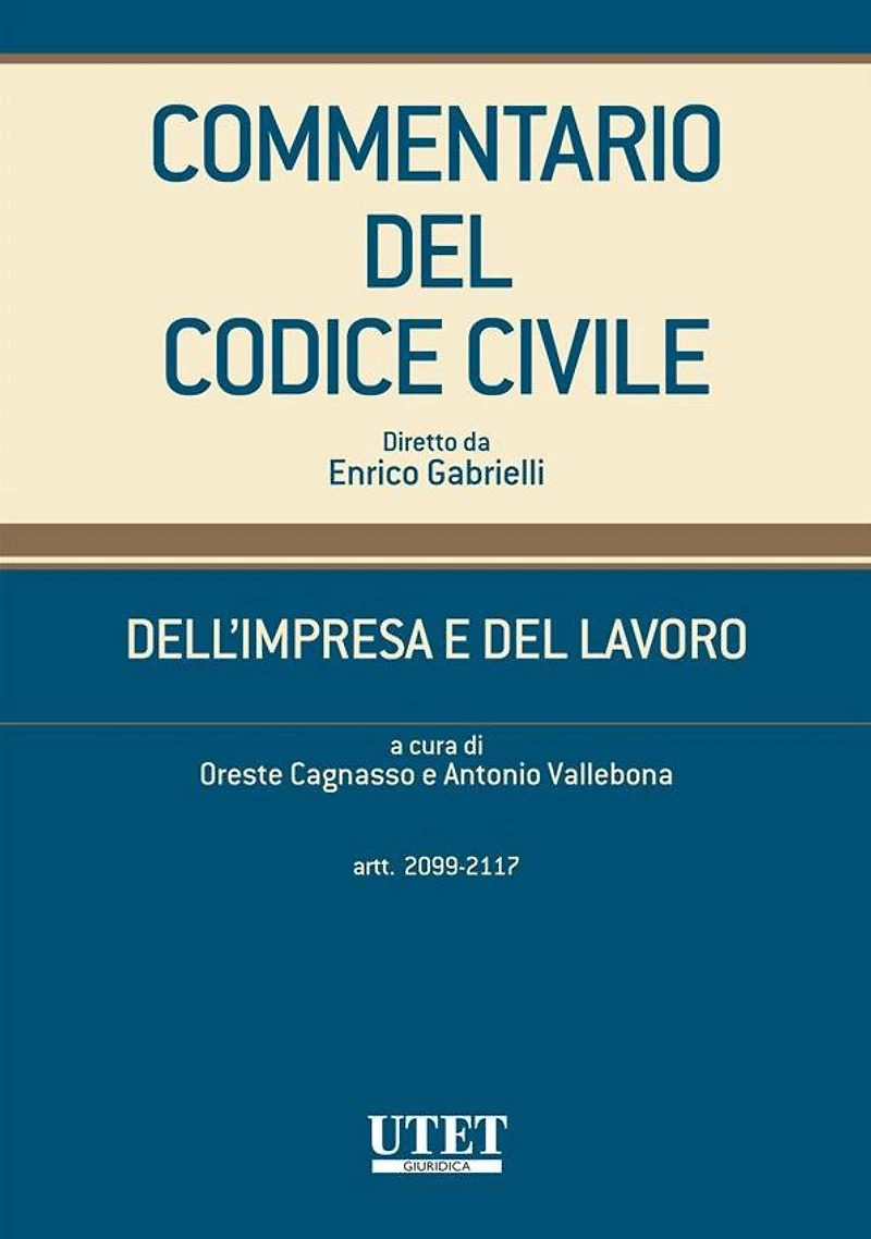 Dell'impresa e del lavoro - artt. 2099-2117