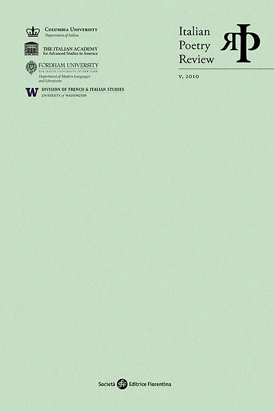 Italian Poetry Review vol. V, anno 2010