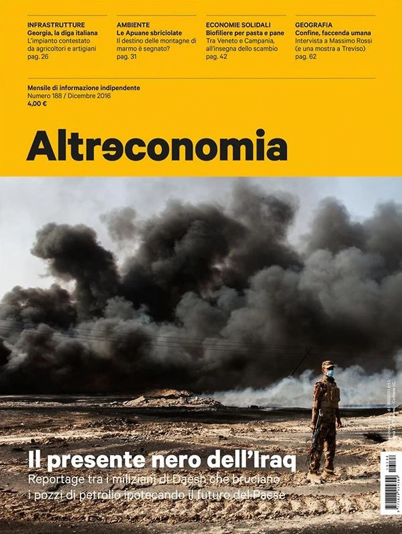 Altreconomia 188 - Dicembre 2016: Il presente nero dell'Iraq