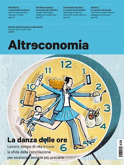 Altreconomia 203 - Aprile 2018: La danza delle ore