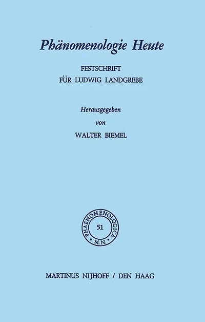Phänomenologie Heute: Festschrift für Ludwig Landgrebe