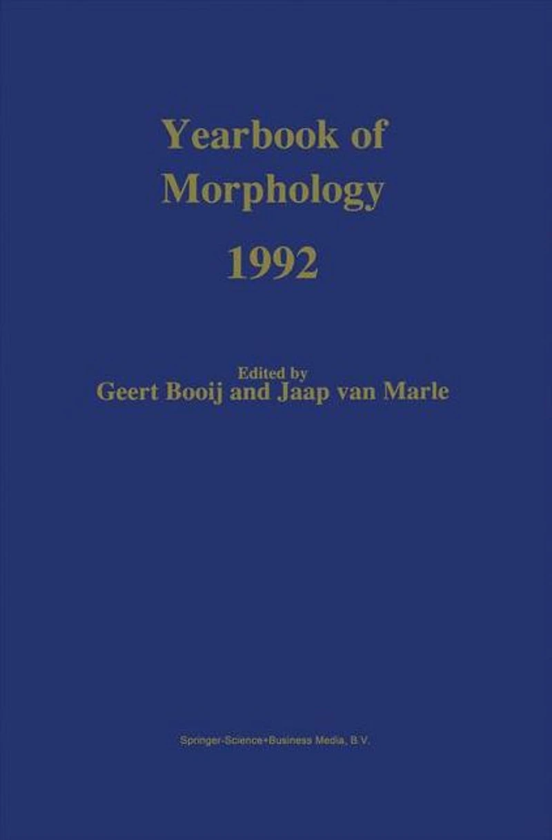 Yearbook of Morphology 1992