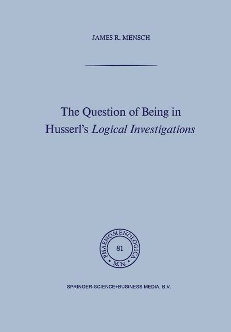 The Question of Being Husserl's Logical Investigations
