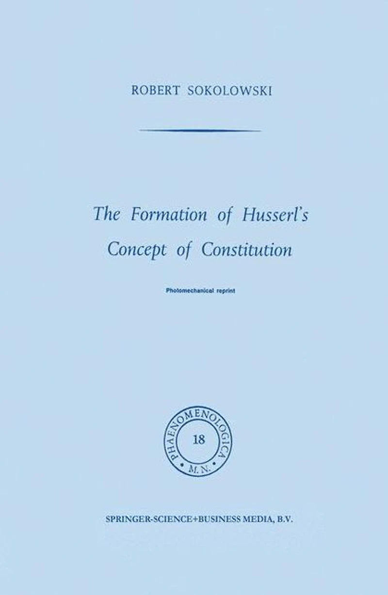 The Formation of Husserl's Concept Constitution