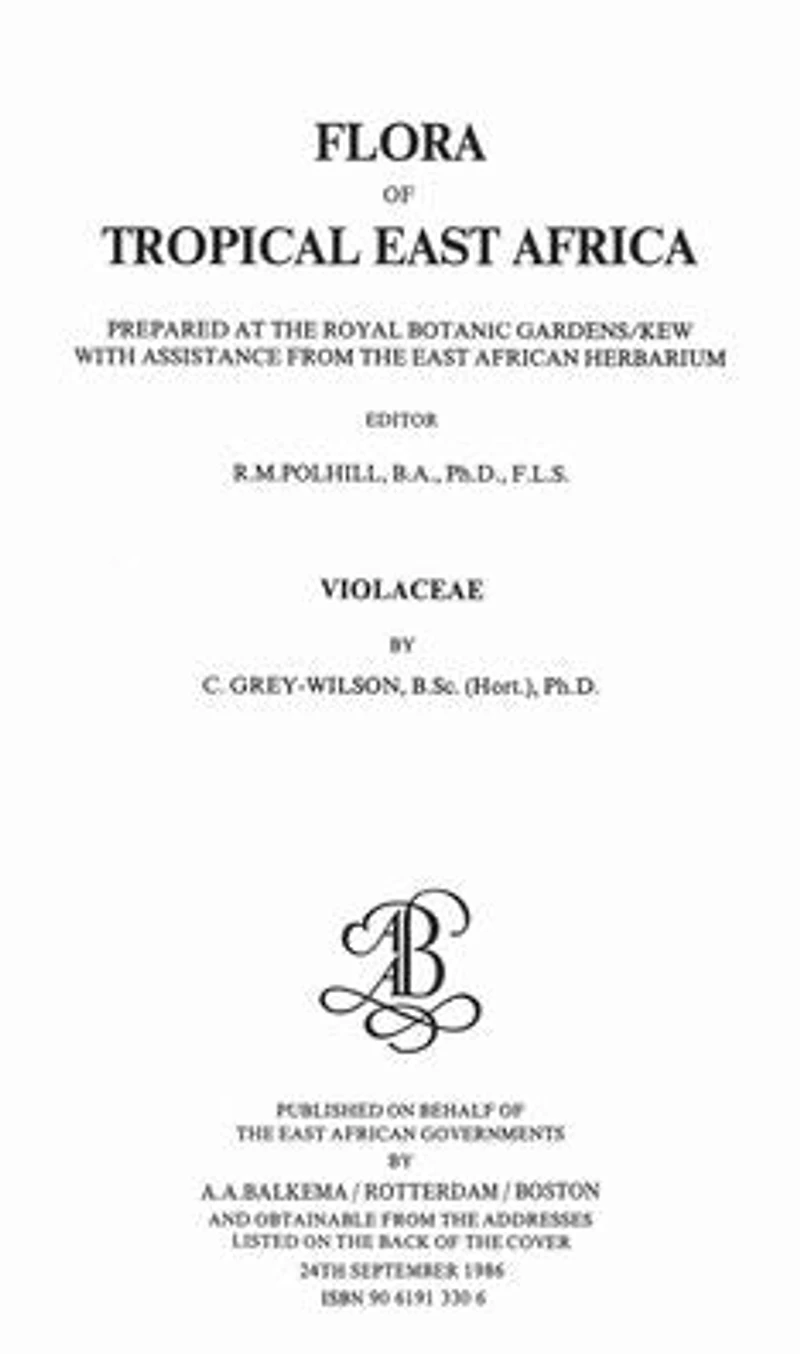 Flora of Tropical East Africa - Violaceae (1986)