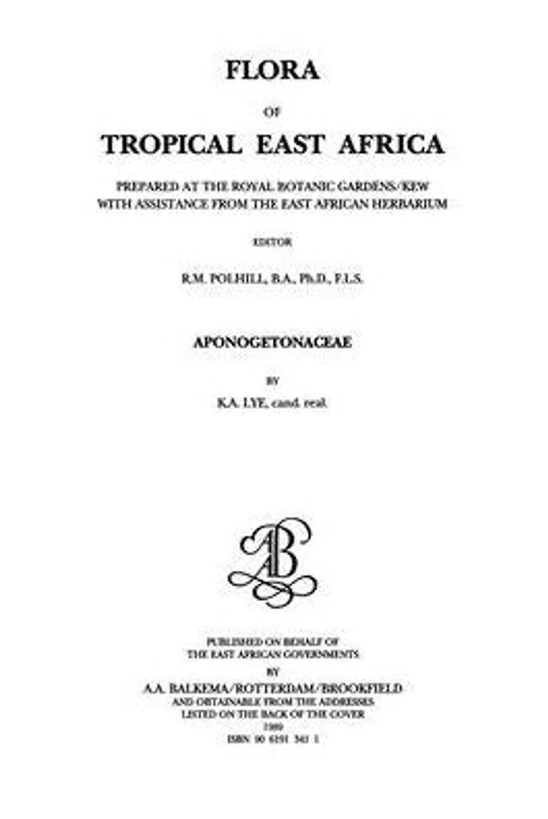 Flora of Tropical East Africa - Aponogetonac (1989 )