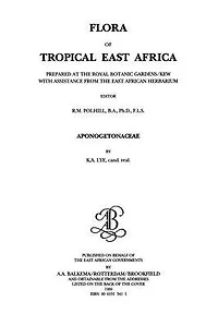 Flora of Tropical East Africa - Aponogetonac (1989 )