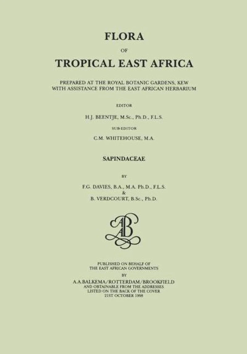 Flora of Tropical East Africa - Sapindaceae (1998)