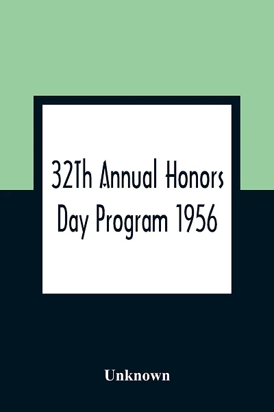 32Th Annual Honors Day Program 1956
