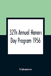32Th Annual Honors Day Program 1956