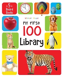 My First 100 Library: Boxset of 5 Early Learning Board Books for Kids/Children (homeschool / preschool baby/toddler)