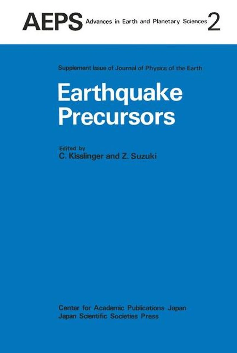 Earthquake Precursors: Proceedings of the US-Japan Seminar on Theoretical and Experimental Investigations Precursors