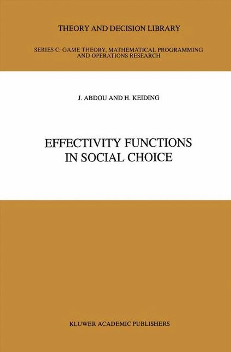 Effectivity Functions Social Choice