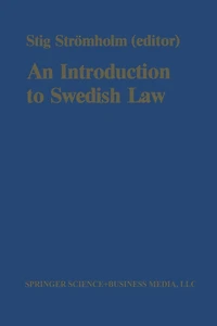 An Introduction to Swedish Law: Volume 1