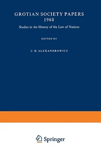Studies in the History of the Law of Nations