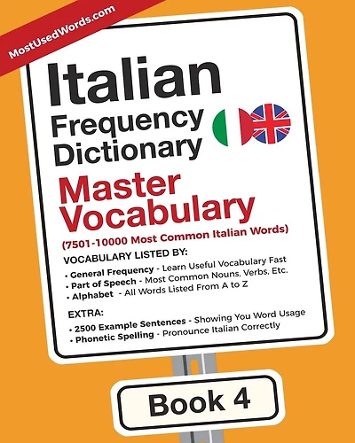 Italian Frequency Dictionary - Master Vocabulary: 7501-10000 Most Common Italian Words