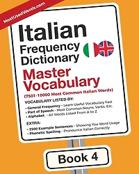 Italian Frequency Dictionary - Master Vocabulary: 7501-10000 Most Common Italian Words