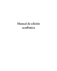 Manual de edición académica