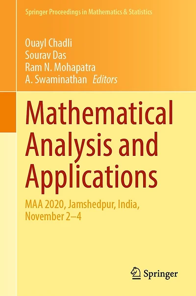 Mathematical Analysis and Applications: MAA 2020, Jamshedpur, India, November 2-4