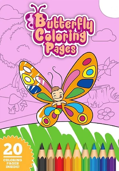 Cute Butterfly Coloring Printable Book For Kids: Easy and Cute Style Coloring Pages of Different Butterflies: with Beautiful Wing Patterns for Boys Girls Kids Ages 4-8 (Ready to be Print)
