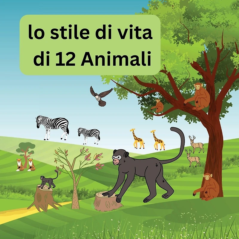 Lo stile di vita 12 animali: conoscere la quotidiana e il percorso animali dal cibo, sonno, divertimento altro ancora