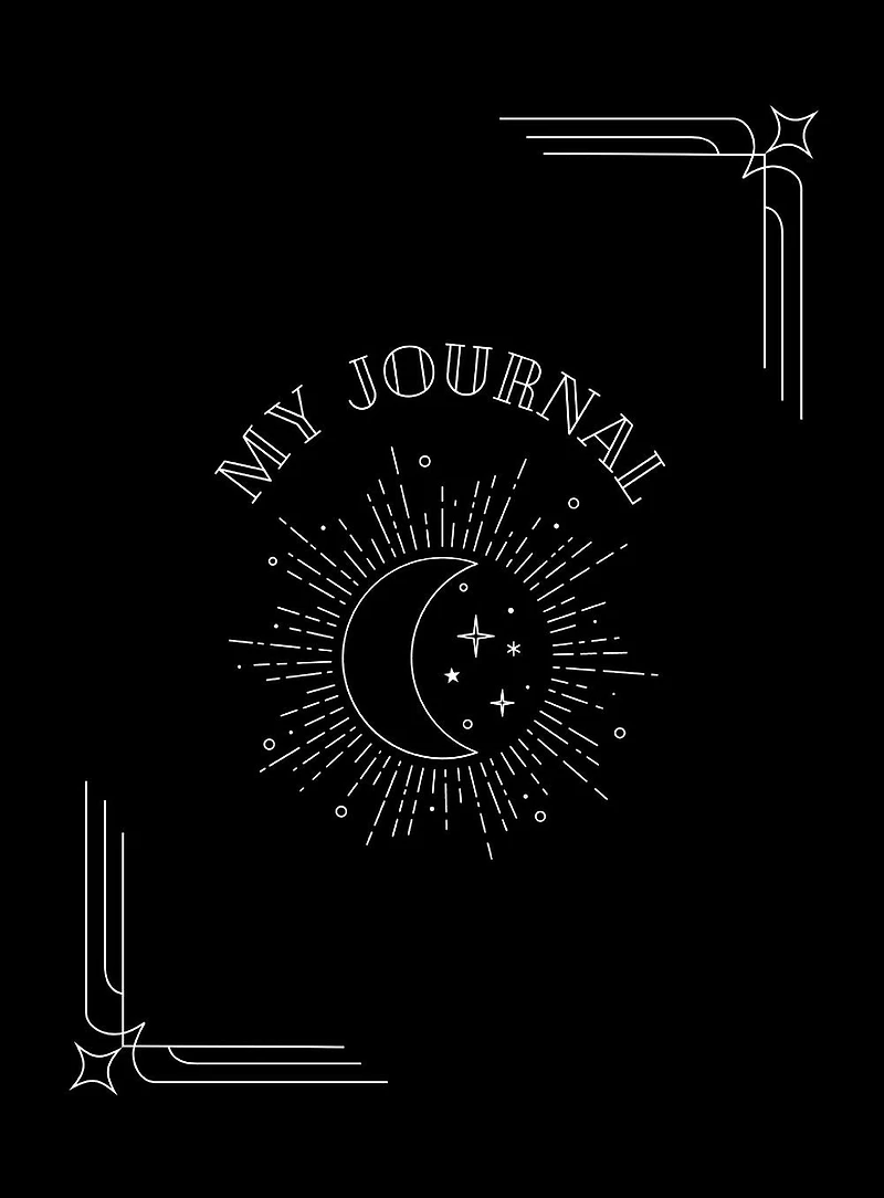 Moon and Stars: A simple journal to write in.