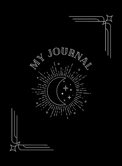 Moon and Stars: A simple journal to write in.