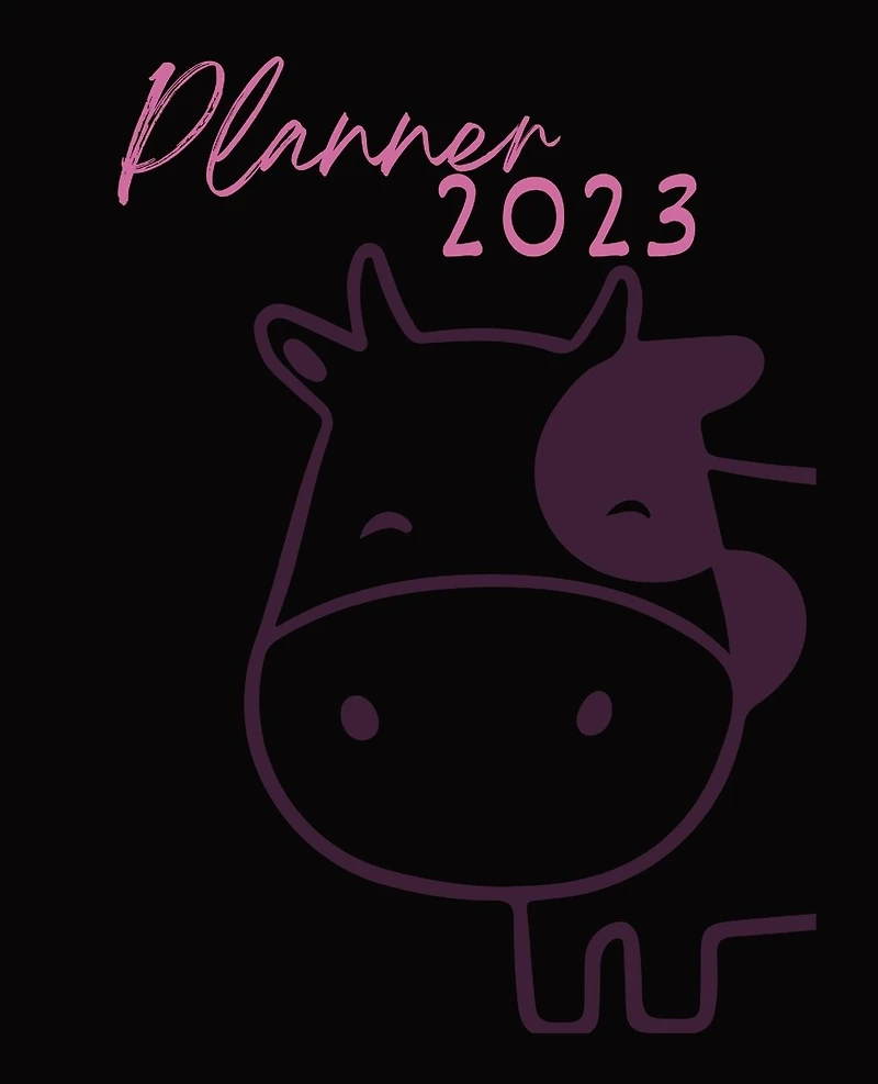 Strawberry Cow 2023 Weekly Planner: Stay Organized: Year At-A-Glance: Weekly Planner: Meal Planner: Budget & Savings Tracker: Habit Tracker: 120 Pages