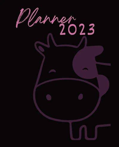 Strawberry Cow 2023 Weekly Planner: Stay Organized: Year At-A-Glance: Weekly Planner: Meal Planner: Budget & Savings Tracker: Habit Tracker: 120 Pages
