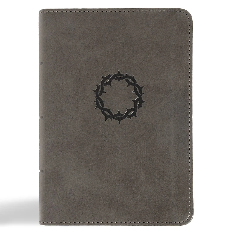 NASB Large Print Compact Reference Bible, Charcoal LeatherTouch