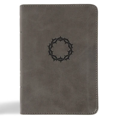 NASB Large Print Compact Reference Bible, Charcoal LeatherTouch