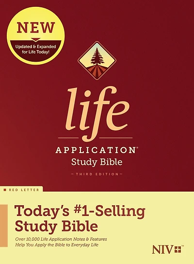 NIV Life Application Study Bible, Third Edition (Hardcover, Indexed, Red Letter)