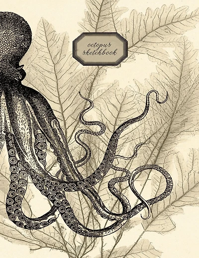 OCTOPUS SKETCHBOOK: 8.5x11 blank book : 100 pages