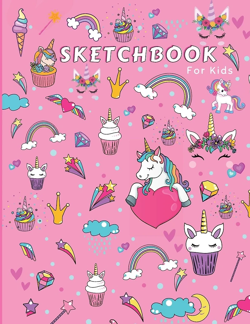 Sketchbook For Kids: Large (8.5X11''), Blank Paper Sketchbook for Kids, 100 pages. Perfect for Drawing, Writing, Sketching, and Doodling.
