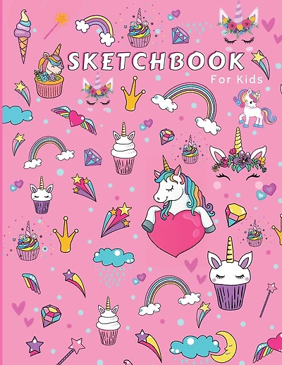 Sketchbook For Kids: Large (8.5X11''), Blank Paper Sketchbook for Kids, 100 pages. Perfect for Drawing, Writing, Sketching, and Doodling.