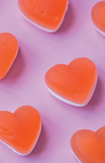 Candy Heart Journal with Blank Pages: Beautiful Paperback Notebook
