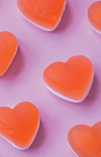 Candy Heart Journal with Blank Pages: Beautiful Paperback Notebook