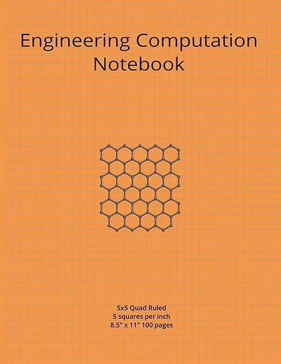 Engineering Computation Book: 5x5 quad ruled graph paper notebook for engineers, scientists, students and designers