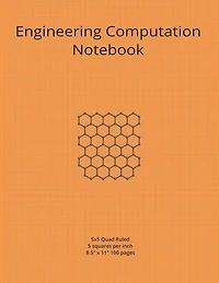 Engineering Computation Book: 5x5 quad ruled graph paper notebook for engineers, scientists, students and designers