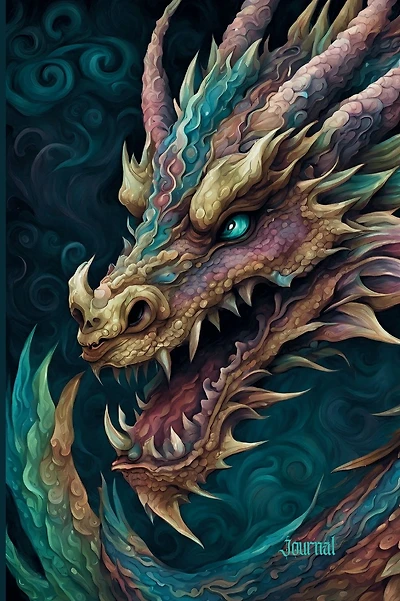 6"x 9" Dragon Journal Notebook, College Ruled, For Work & School, Travel, Diary Notepad