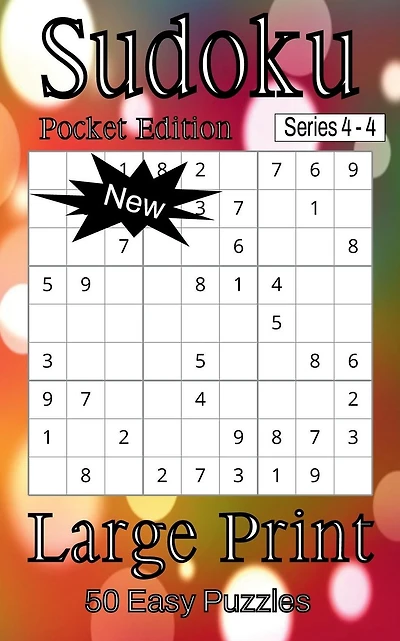 Sudoku Series 4 Pocket Edition - Puzzle Book for Adults - Easy - 50 puzzles - Large Print - Book 4